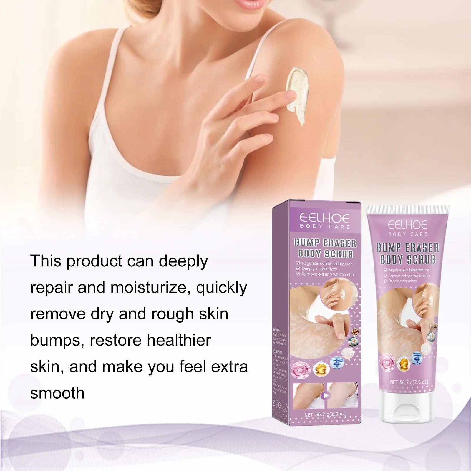 7-Day Fast Body Scrub Cream Moisturizing Skin Repair Keratosis Pilaris Removing Strawberry Legs Eraser Nourishing Body Skin Care Viralgem Store