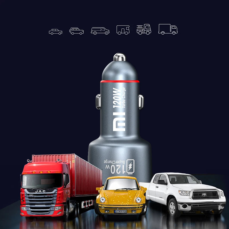 120W Xiaomi USB Type C Car Charger 67W 6A Turbo Fast Charging Adapter For Mi 14 13 13T 12 Pro Redmi Note K60 IPhone 16 15 Charge Viralgem Store