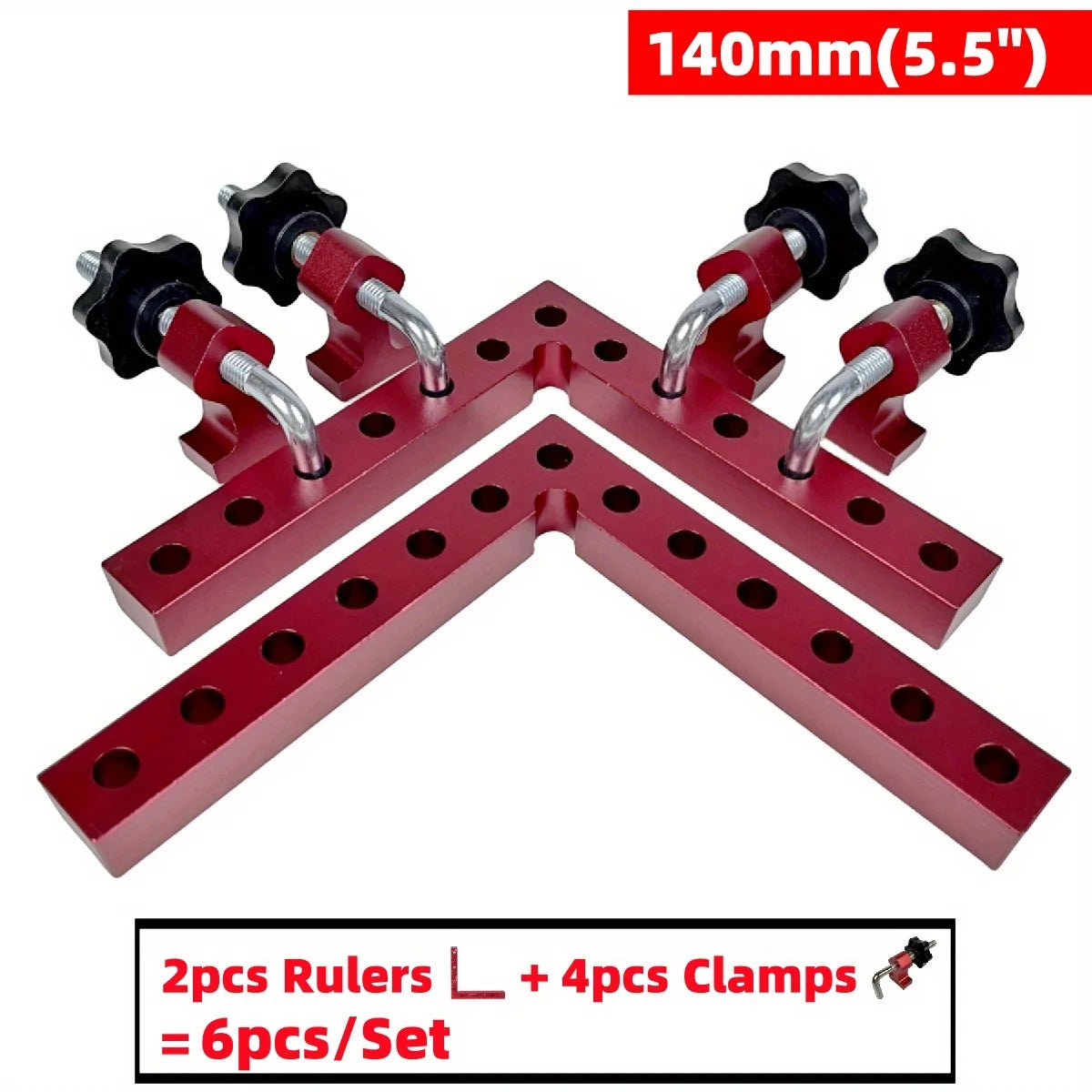 3/6pcs 90 Degree Positioning Squares Right Angle Clamps - Aluminum Alloy Carpenter Corner Clamping Square Tool Viralgem Store