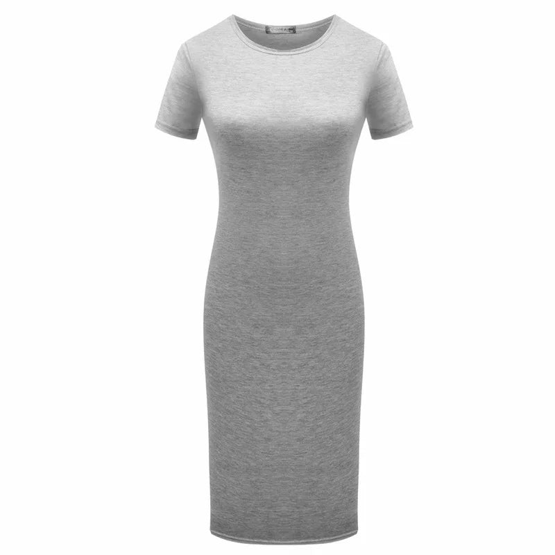 Summer Women Dresses Knee-Length Shinny Casual Short Sleeve Bandage Bodycon Sheath Dress Vestidos Viralgem Store