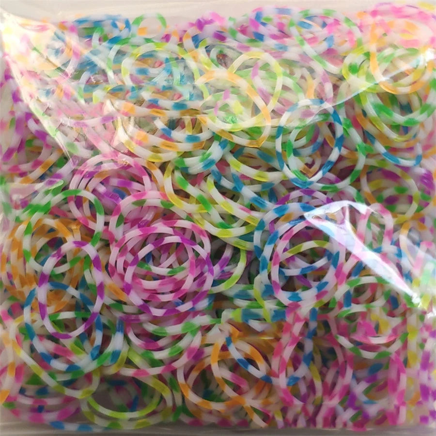 600 Rubber Loom Bands Girl Gift For Children Elastic Band For Weaving Lacing Bracelet Toy Gum Bracelets DIY Material Accessories