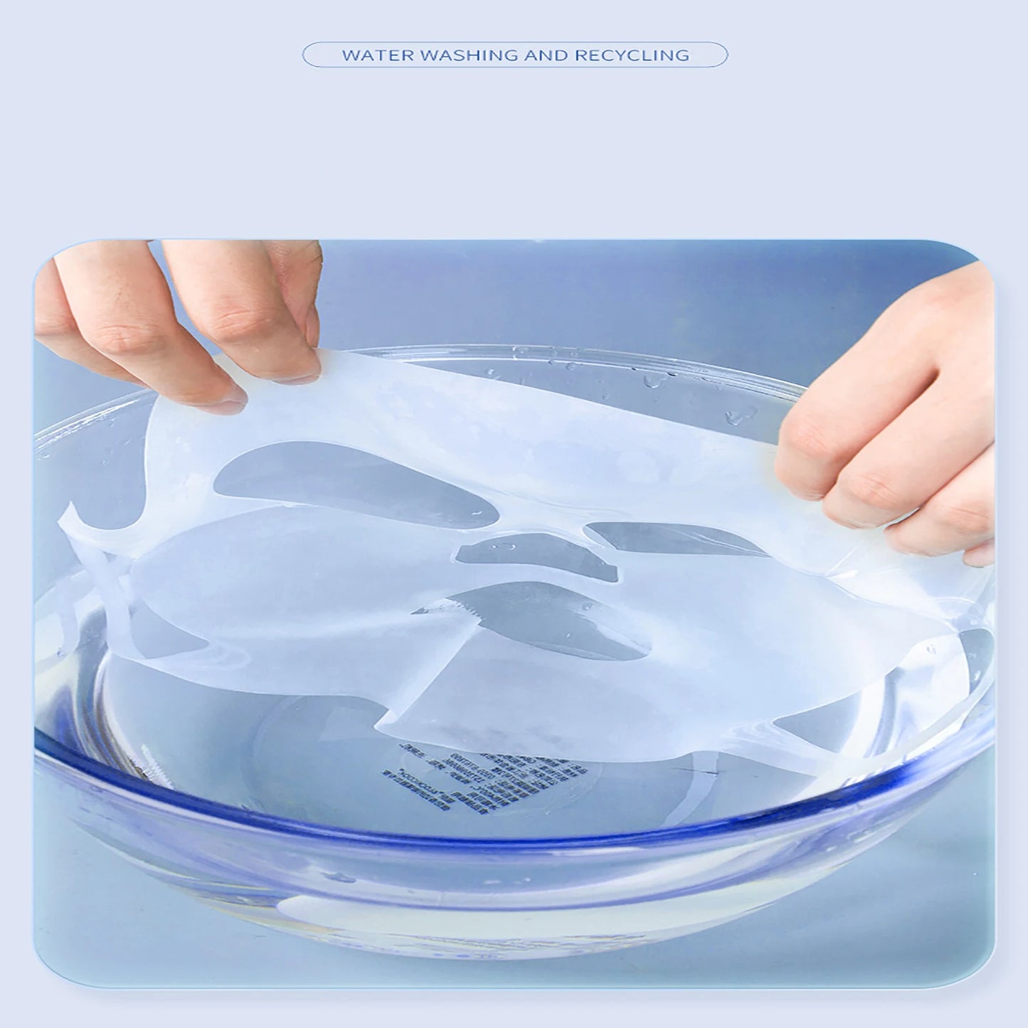 1pcs Silicone Face Mask Holder Silicone Moisturizing Facial Mask Cover Transparent Packaging Sheet Masks Beauty Face Tool