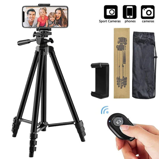 Tripod For Phone Camera Tripod Stand with Bluetooth Remote Phone Holder Lightweight Universal Photography For Xiaomi Huawei DSLR Viralgem Store