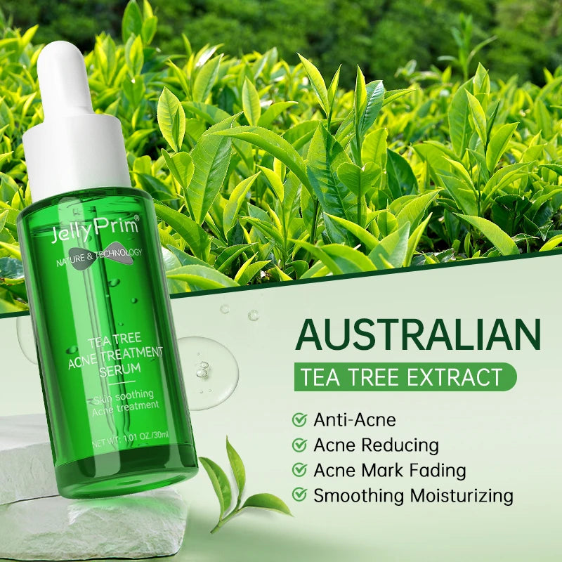 Tea Tree Acne Treatment Facial Serum Moisturizing Hyaluronic Acid Oil Control Pimple Removal Essence Face Serum Skin Care