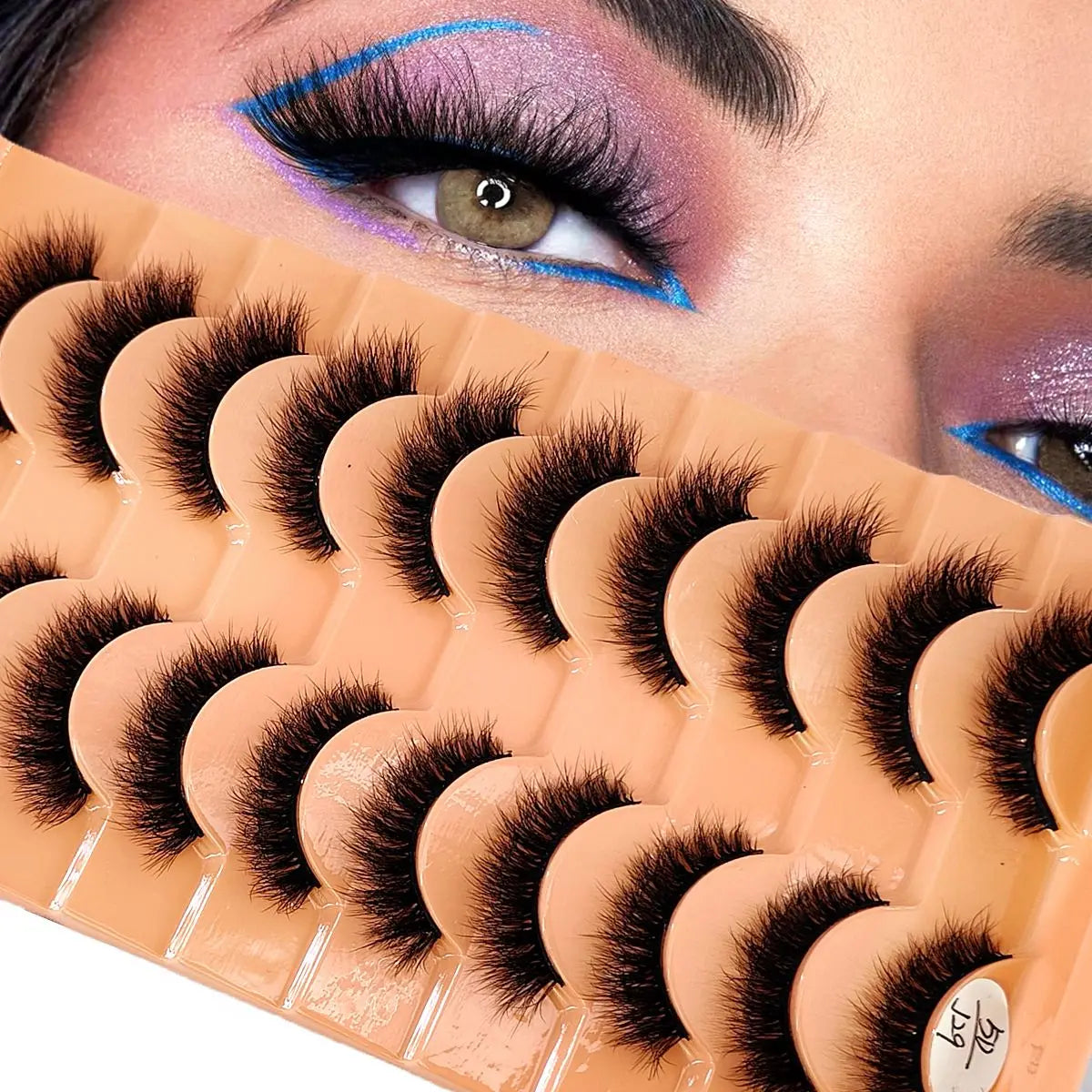 10 Pairs 3D Faux Mink Lashes Fluffy Soft Beauty Wispy Natural Short False Eyelashes Curly lashes Makeup Classic Thick eyelashes