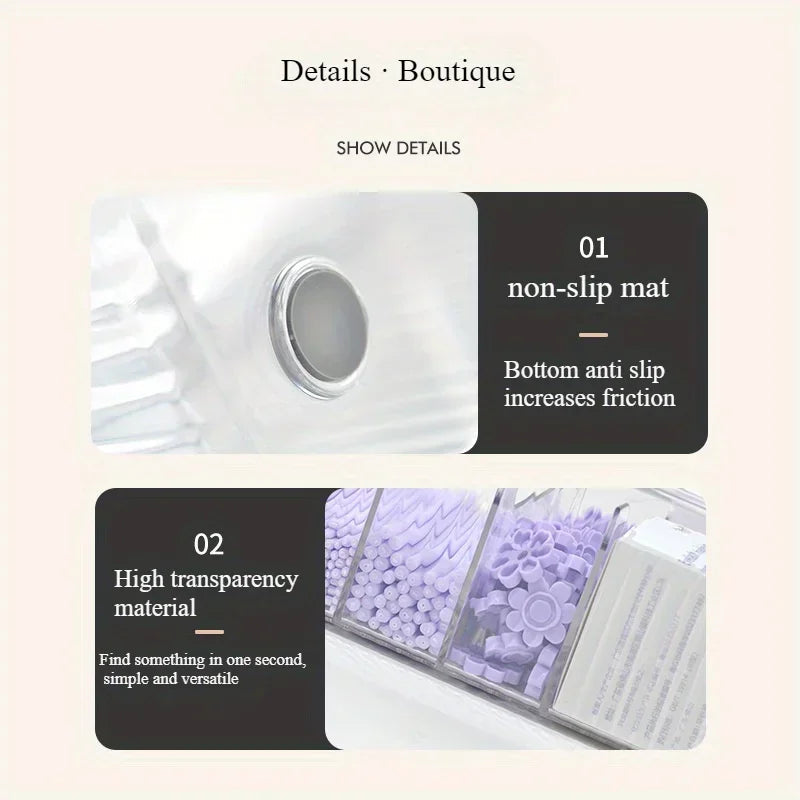 Transparent With Cover Rectangle Vertical Eyelash Extension Tool Storage Box Glue Tweezer Holder Makeup Organizer Viralgem Store