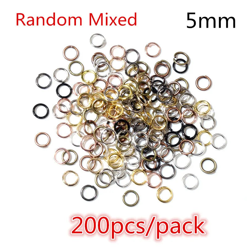 50-200pcs DIY Jewelry Making Accessories Findings Earring Hooks/Jump Rings/Lobster Clasps Craft