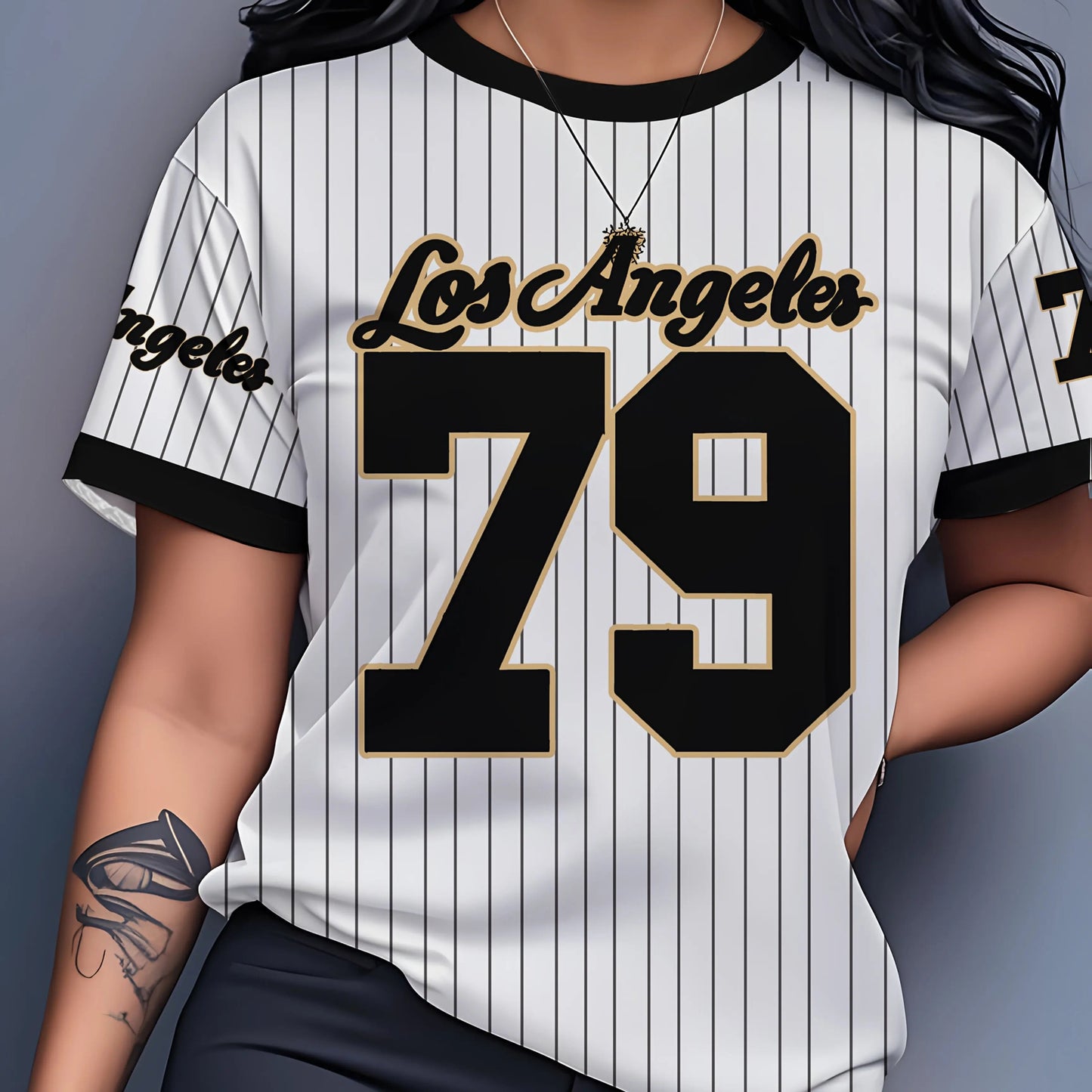 Women's Los Angeles 79 Soft Breathable Pattern T-Shirt Sports Fashion Casual Quick-Drying Short-Sleeved Summer Women's Clothing Viralgem Store