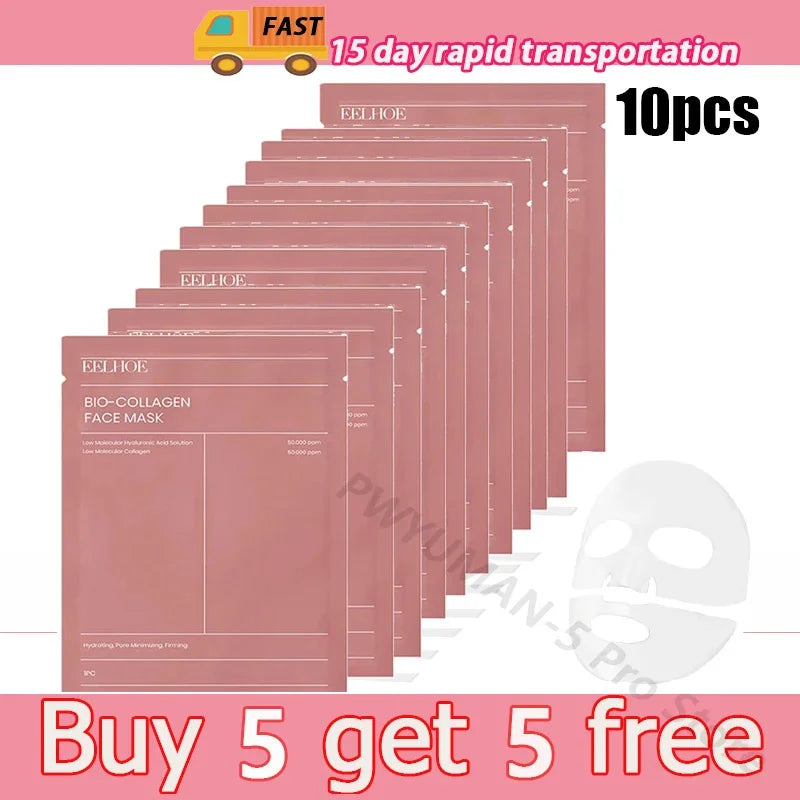 1/3/5/10PCS Bio Collagen Face Mask Shrink Pores Deep Hydrating Overnight Mask Moisturizing Refreshing Brightening Face Skin Care Viralgem Store