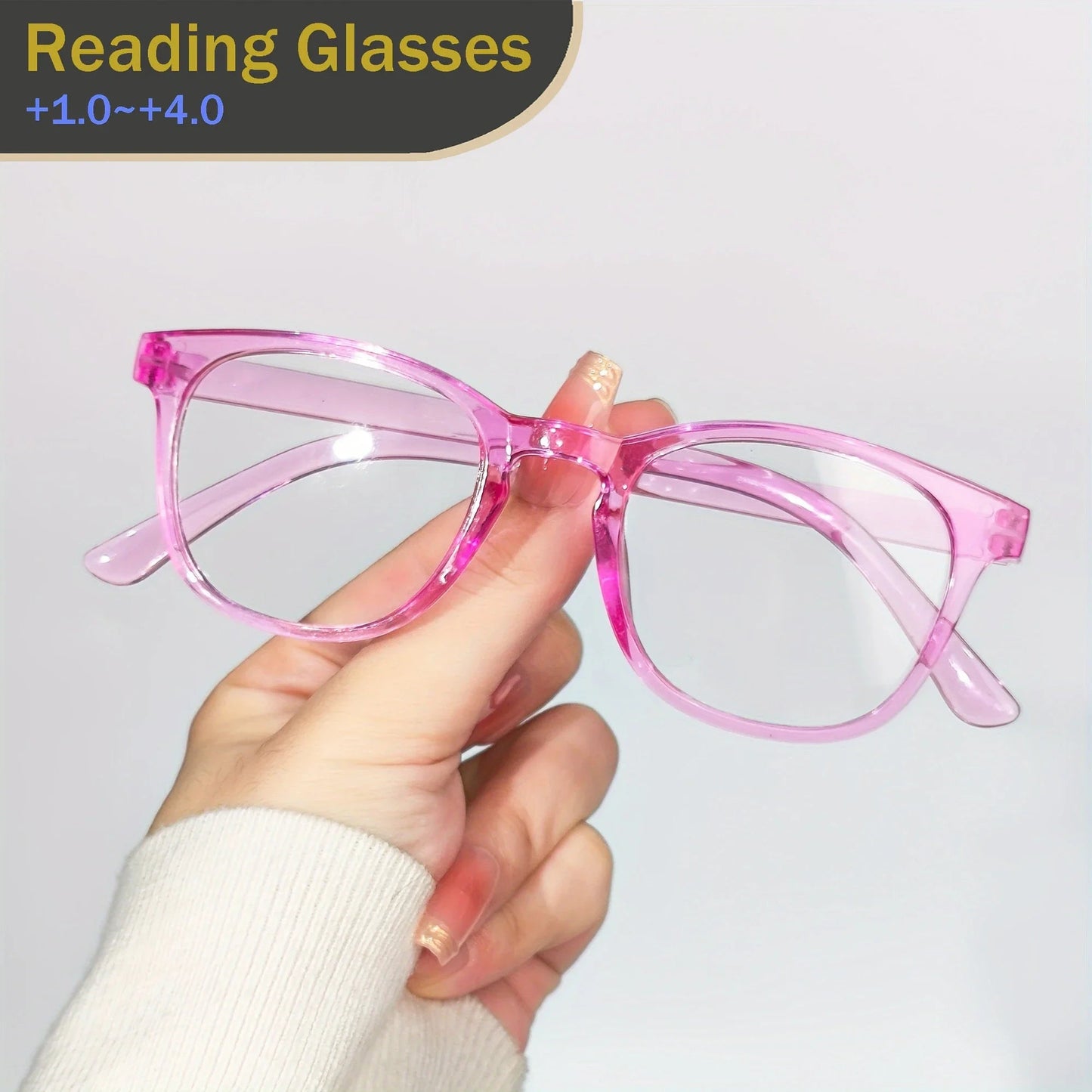 6pcs Fashion Oval Reading Glasses Colorful Chic Presbyopic Glasses For Women Men 1.0 To +4.0 Viralgem Store