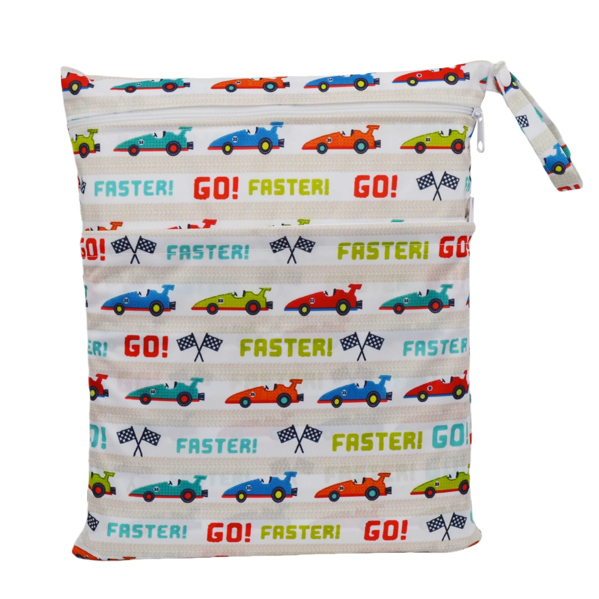 [Sigzagor] Wet Dry Bag With Two Zippered Baby Diaper Nappy Waterproof Reusable Washable Viralgem Store