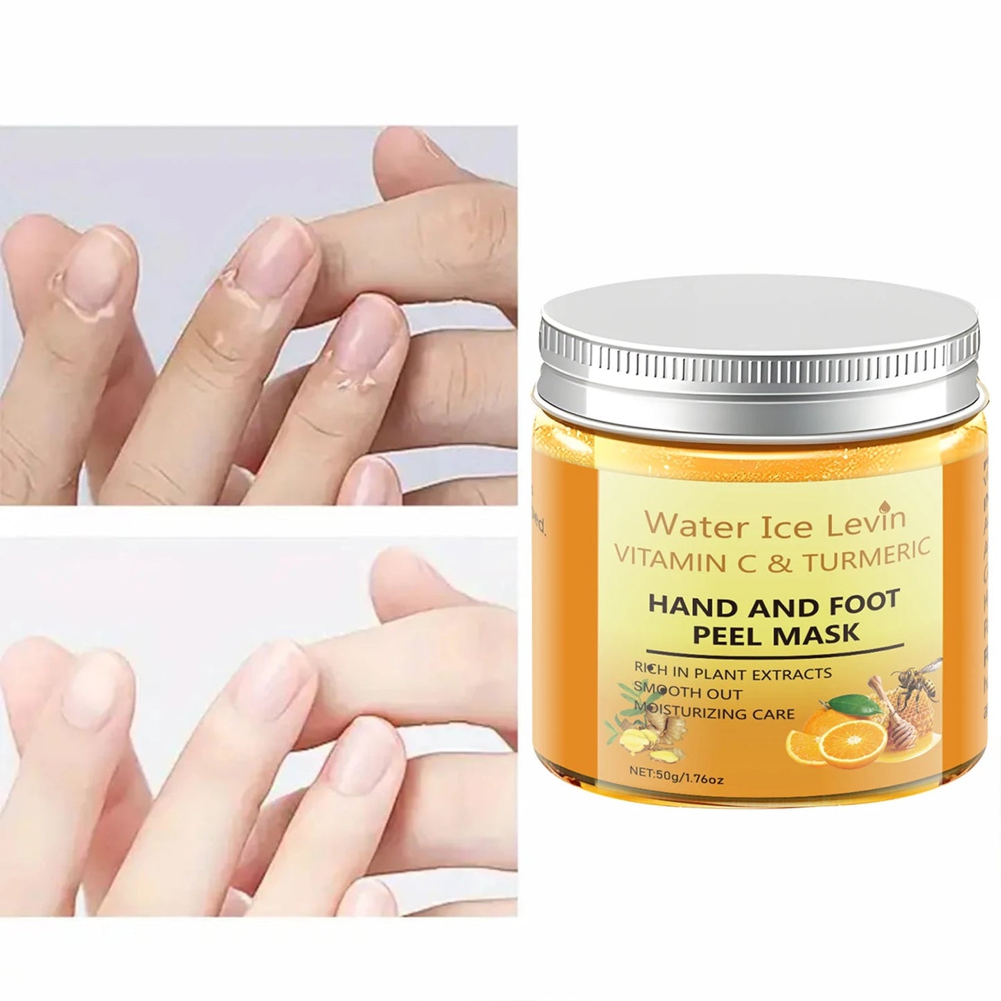 Vitamin C Turmeric Hand Foot Peel Mask - Exfoliating Treatment, Plant Extracts, Moisturizing Care, Winter Renewal Viralgem Store