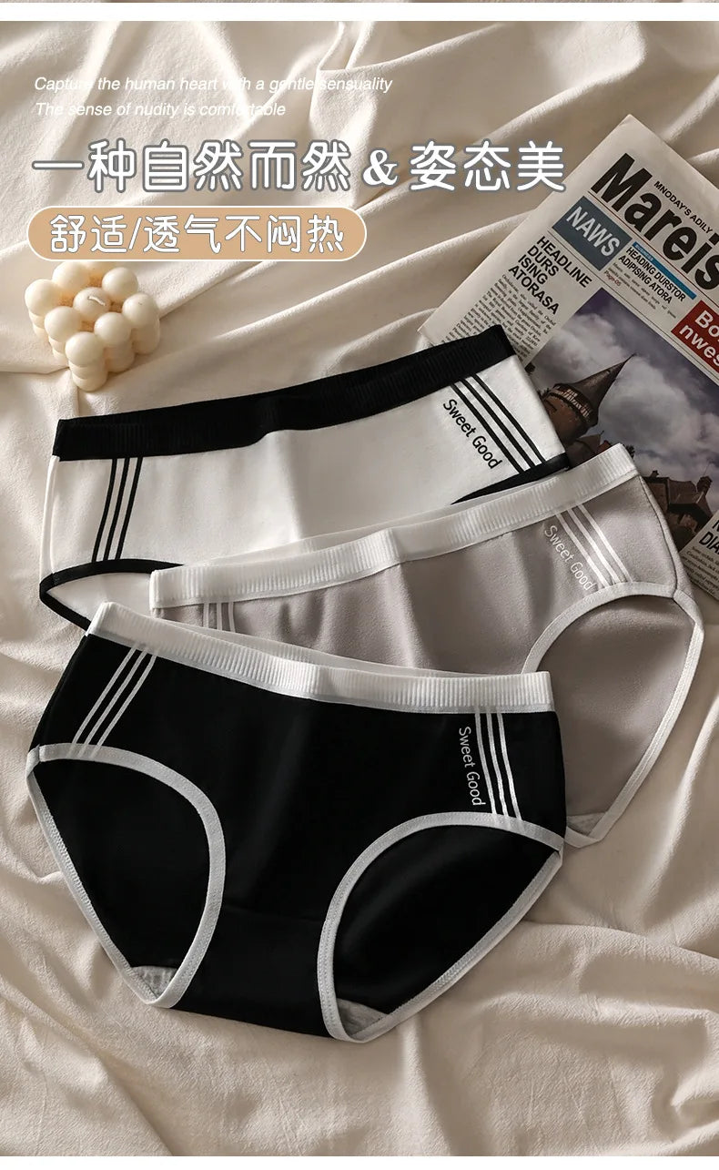 Women Panties Women Sexy Low Rise Briefs Sports Female Solid Color Breathbale Underwear Soft Lingerie