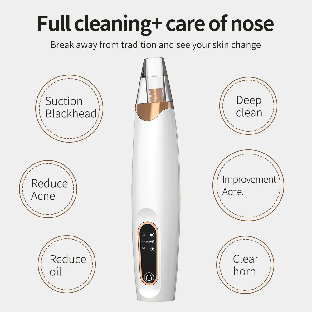 USB Rechargeable Electric Blackhead Remover Vacuum Face Pore Cleaner Whiteheads Black Spots Pimple Acne Extractor Skin Care Set Viralgem Store