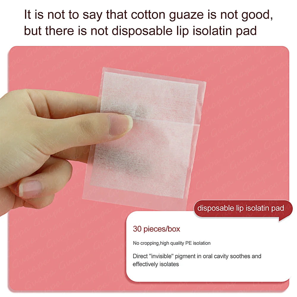 30pcs Microblading Tattoo Lip Blush Isolation Pad Tattoo Lip Disposable Protective Pad Film Permanent Makeup Tattoo Accessories