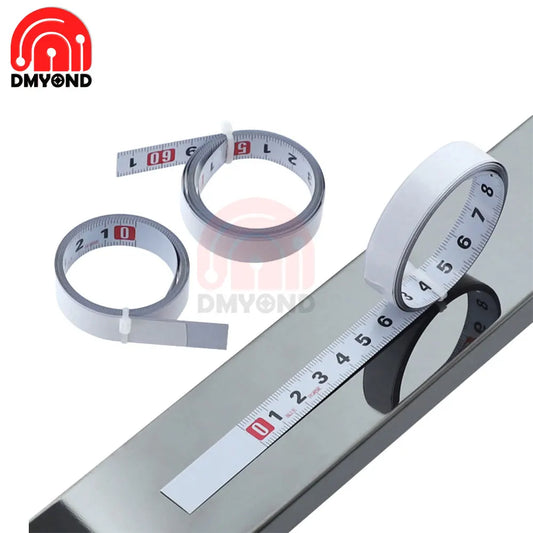 Sticky Ruler Scale With Glue Sticker Woodworking Guide Rail Self-Adhesive International Standard Scale Tape Measure Flat Ruler