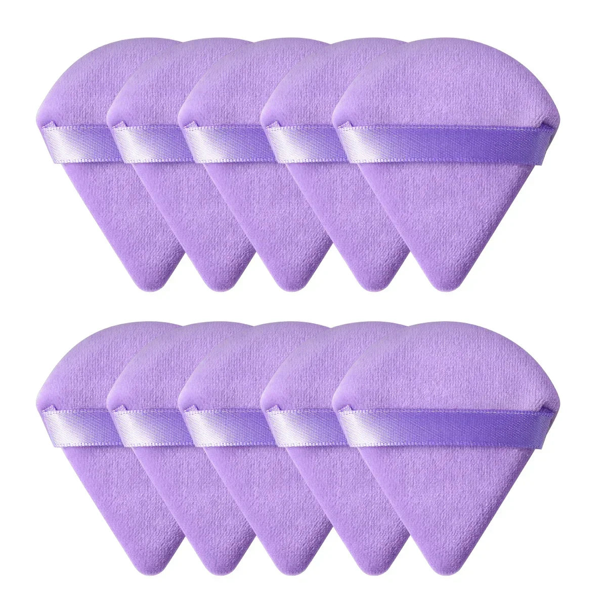 10/20Pcs Triangle Velvet Powder Puff Pizza Flours Mini Face Makeup Sponge Cosmetics Washable Lightweight Makeup Tool