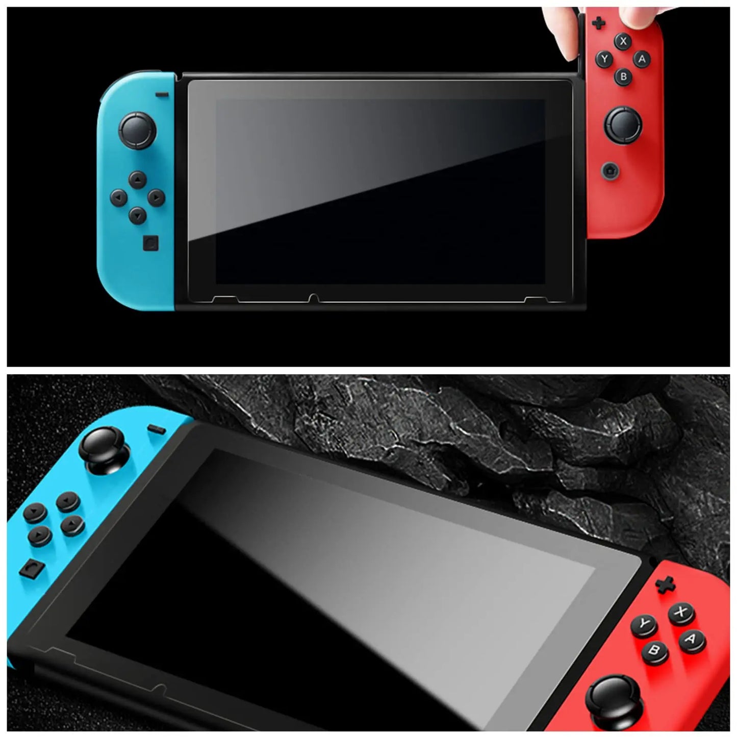 2 Pcs Tempered Glass Switch Screen Protector Premium HD Clear Anti-Scratch Screen Protector for NS Switch/lite/OLED