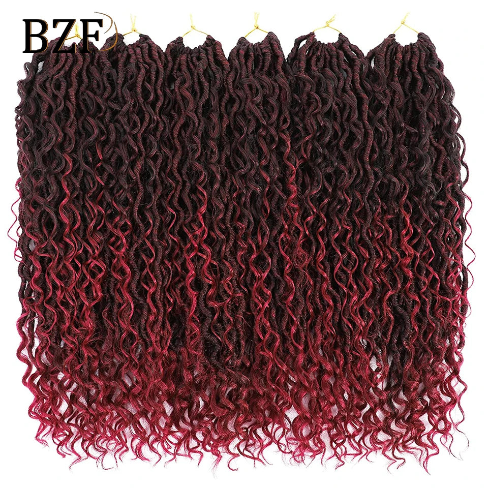 TBUG Goddess Faux Locs Crochet Hair 22 Inch 1B River Locs Braid Curly Hair Faux Locs Synthetic Braiding Hair Extension For Women Viralgem Store