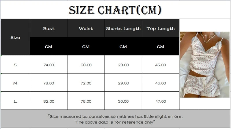 2 Piece Set Women Loungewear Cute Sweet Heart Lace Trim V Neck Cami Tops + Casual Shorts Sleeveless Crop Tops Pajamas Homewear