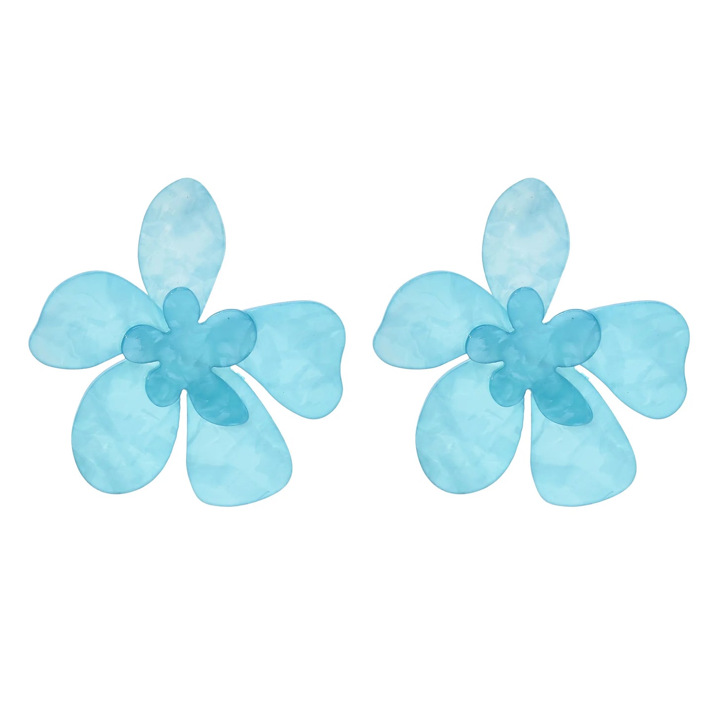 Acrylic Fashion Big Flower Pendant Earrings Double Layer Flowers Women's Earrings for Women 2023 New Party Jewelry Gifts