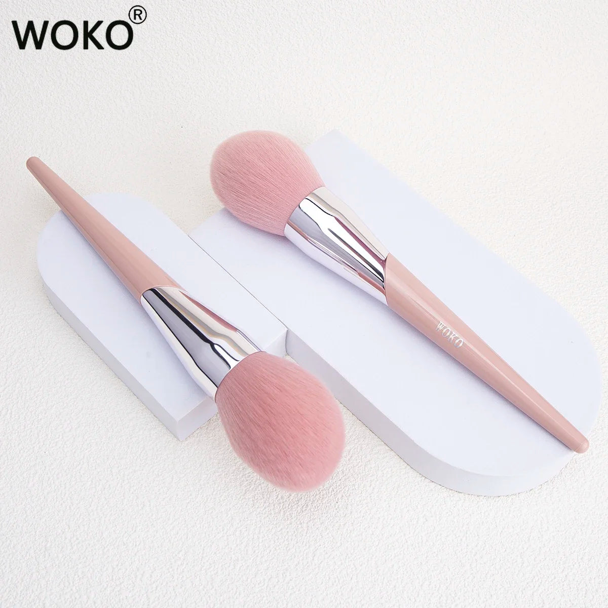 100# Large Powder Make Up Brush Big Powder Bronzer Brush Fluffy Pink Synthetic Hair Face Contour Bronzer Powder Makeup Tool Viralgem Store