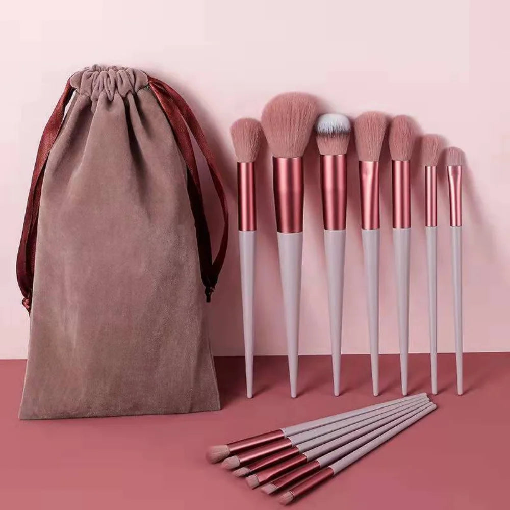 8-13Pcs Soft Makeup Brushes Set Eye Shadow Foundation Brush Women Cosmetic Brush Powder Blush Blending Brush Make Up Beauty Tool