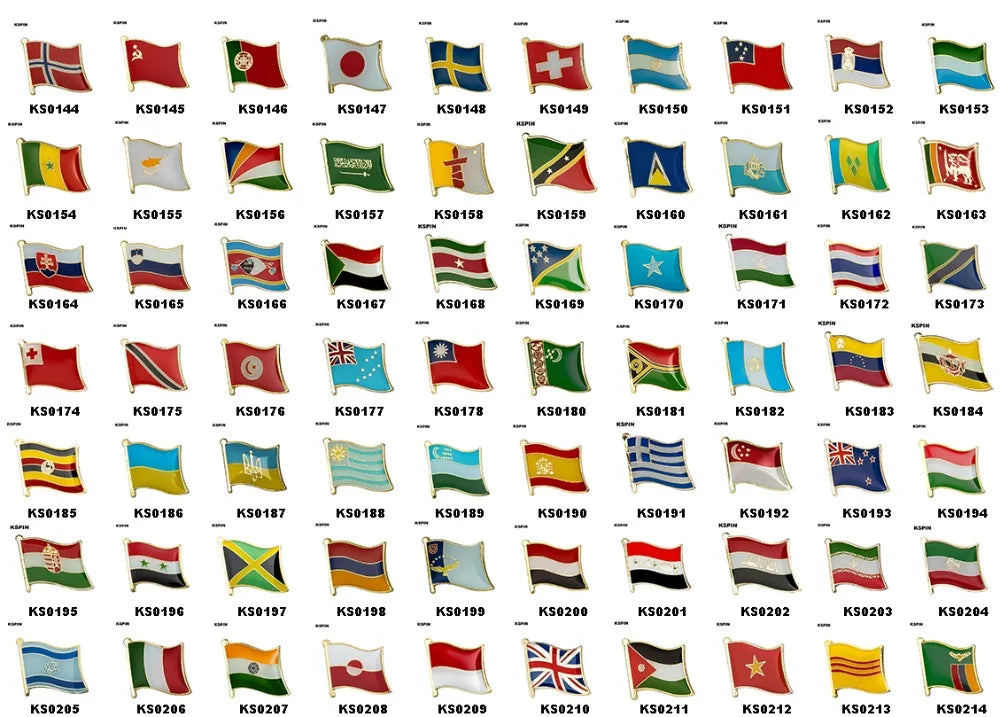 300+ Metal Flag Countries Flag Laple Pin Badge Pin For You Choose