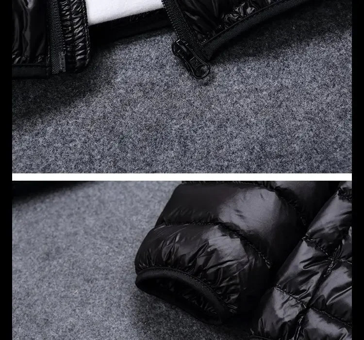 2024 New High-grade Men's White Duck Down Light Down Jacket Men's Short Hooded Men's Autumn Winter Lightweight Coat Men Jacket