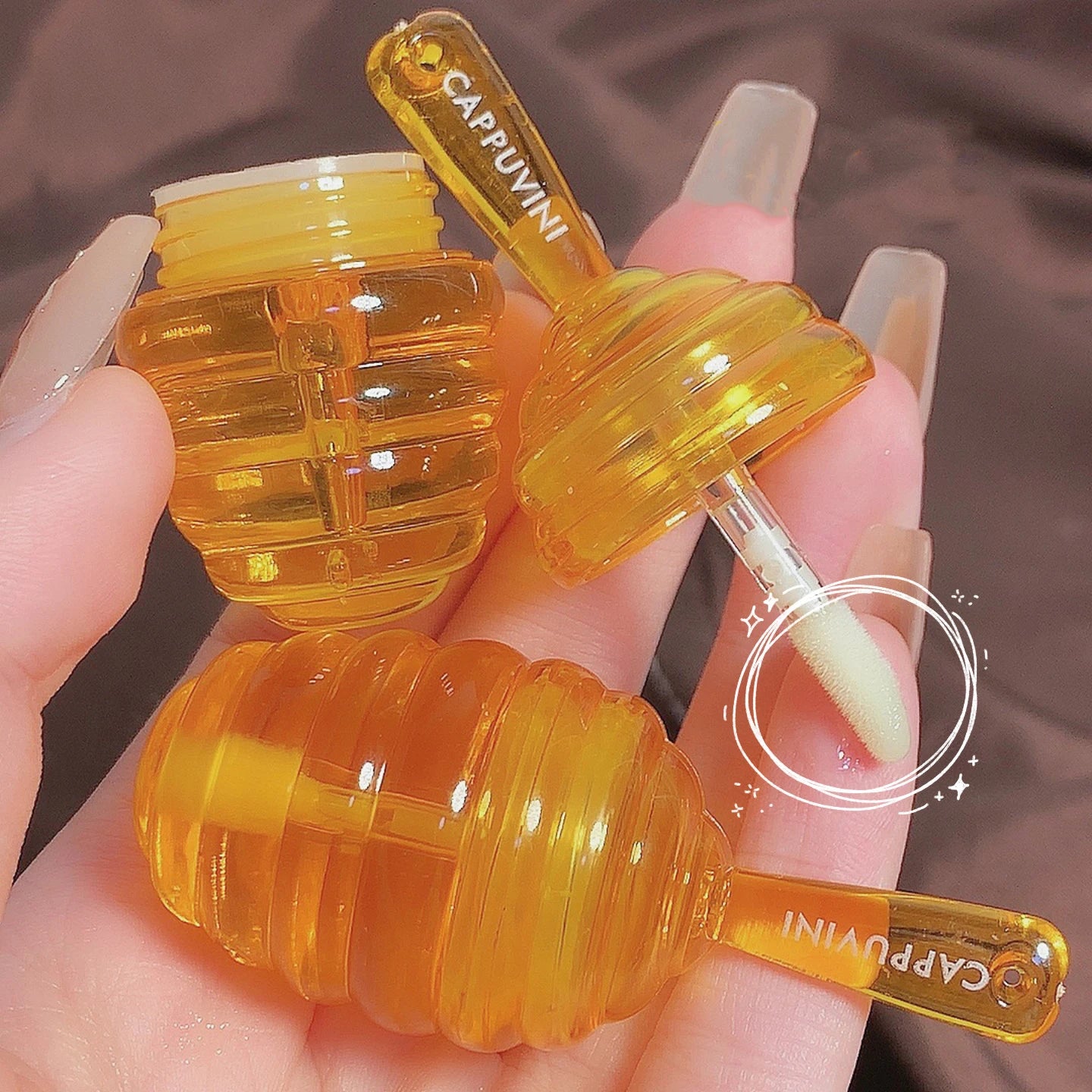 1PC Lip Oil Honey Peach Lip Care Moisturizing Unisex Lip Balm Fade Lip Lines Lip Masks Not Sticky Glossy Clear Lip Gloss Primer