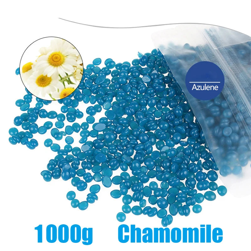 500g/1000g Depilatory Wax Beans Hot Film Painless Waxing Beads Hard Wax Beans Heating Wax Machine Bikini Face Body Hair Removal