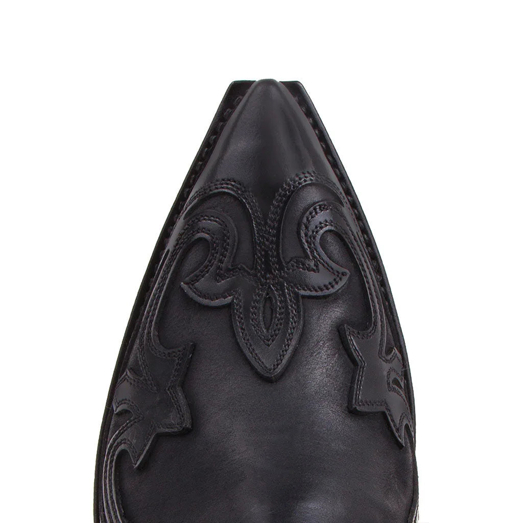 2024 Men's Western Cowboy Boots For Men Women Leather Ankle Boots Man Retro Embroidery Design Pointed Toe Shoes Plus Size 48