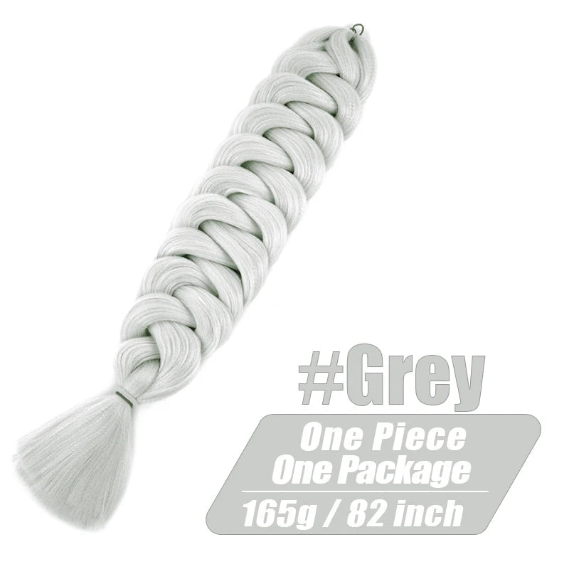 Xpression Jumbo Braiding Hair 82 Inch 165g Crochet Hair Pre Stretched Box Twist Braids Synthetic Hair Extensions For BWomen Viralgem Store