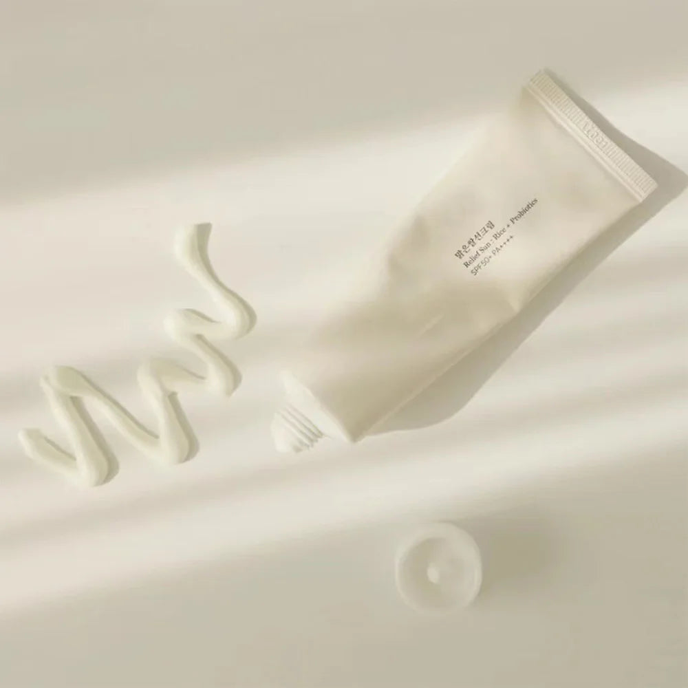 SPF50+ Sunscreen Korean Rice Probiotic Solar Blocker Skin Whitening Cream Anti UV Sun Block Facial Mild Moisturizer Serum 50ml