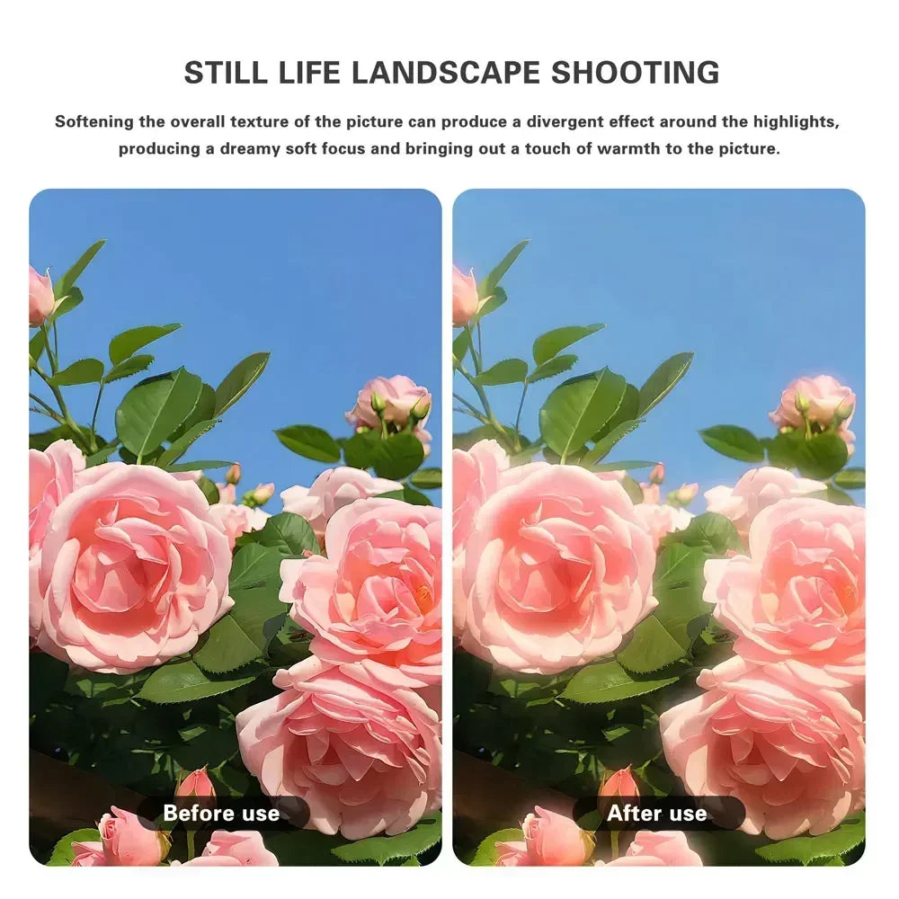 1/4 Black Soft Camera Lens Filters Shoot Beautiful Portrait Filters Filters for 49mm-82mm Canon Nikon Sony Camera Lenses