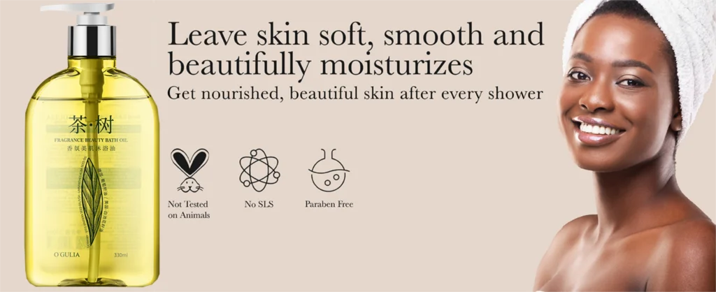 330ml Tea Tree Shower Oil Brightening Body Wash Even Out Skin Tone, Reduce Dark Spots, Skin Radiance, Body Shower Gel Whitening