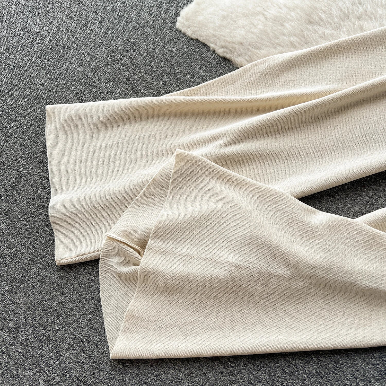 Women Sweater Pant Set Winter Knitted  Casual Pullovers Suits Long Sleeve AutumnLoose Tops Elastic Striped Elegance Sweaterpants Viralgem Store