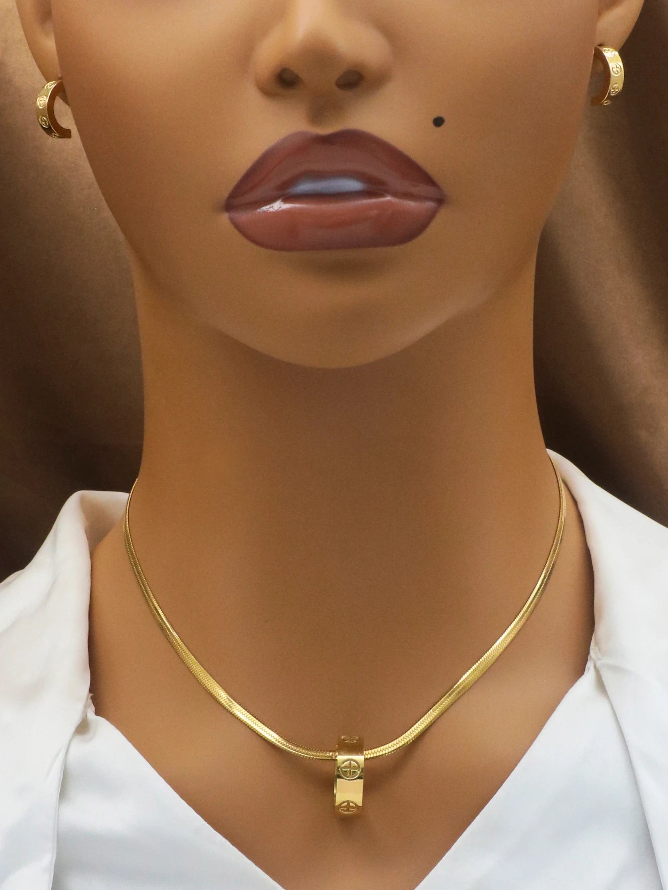 1 set/3pcs Fashion Design Couple Earrings Necklace Set For Women Men Stainless Steel Luxury Cute Jewelry Sets Viralgem Store