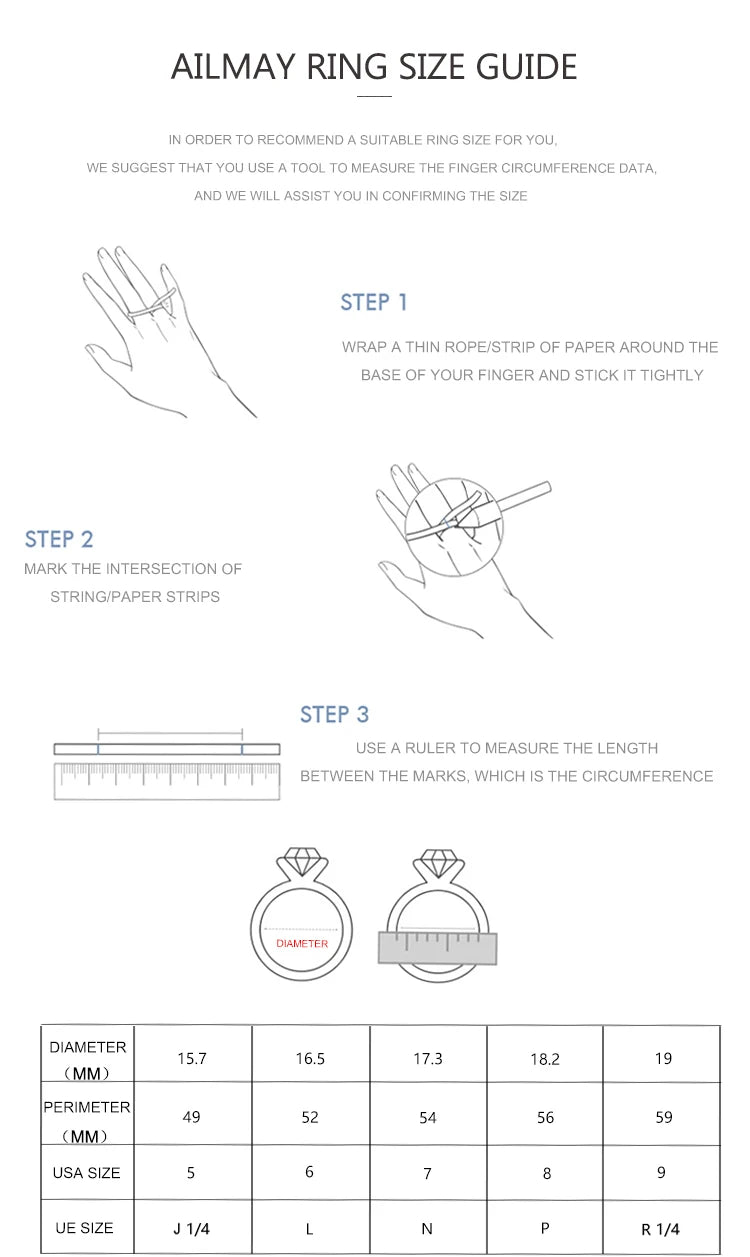 Ailmay 925 Sterling Silver Fashion Colorful Round Zirconia Stackable Finger Ring For Women Elegant Wedding Accessories Jewelry Viralgem Store