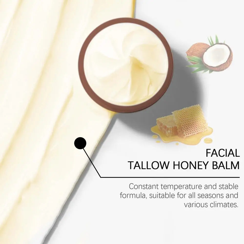 Tallow Balm 4.23oz Hydrating Face Balm Beef Tallow Face ceram Skincare For Skin Pure Cream Tallow Honey Cream For Face And Body