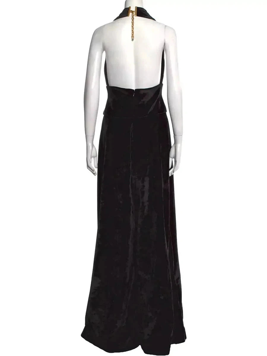 TWOTWINSTYLE Black Slimming Spliced Sequined Fashion Jumpsuits for Women Halter Sleeveless Backless High Waist Jumpsuit Female Viralgem Store