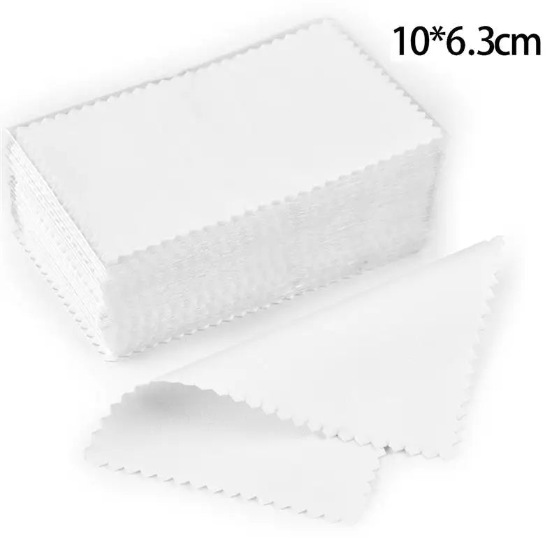 50Pcs Polish Polishing Cloth Silver Color Cleaning Polishing Cloth Soft Clean Wipe Wiping Cloth For Silver Gold Jewelry Tool