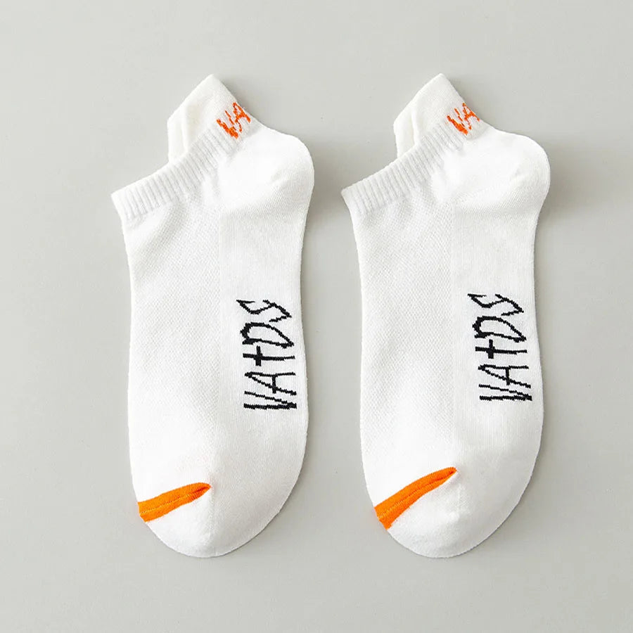 5 Pairs Men's Ankle Socks Bright Color No Show Socks Men Breathable Street Fashion Sport Invisible Travel Running Socks Viralgem Store