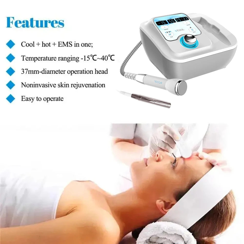 2024 NEW Dcool Portable Cool + Hot + EMS For Skin Tightening Anti Puffiness Facial Electroporation Machine Beauty Device