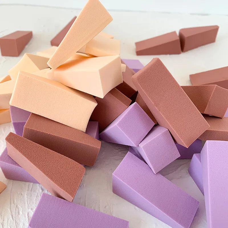 50 Pieces Makeup Sponge  For Face Curve Blending, Latex Free, Small Wedge Shaped Smooth Apply Beauty Sponge Applicator