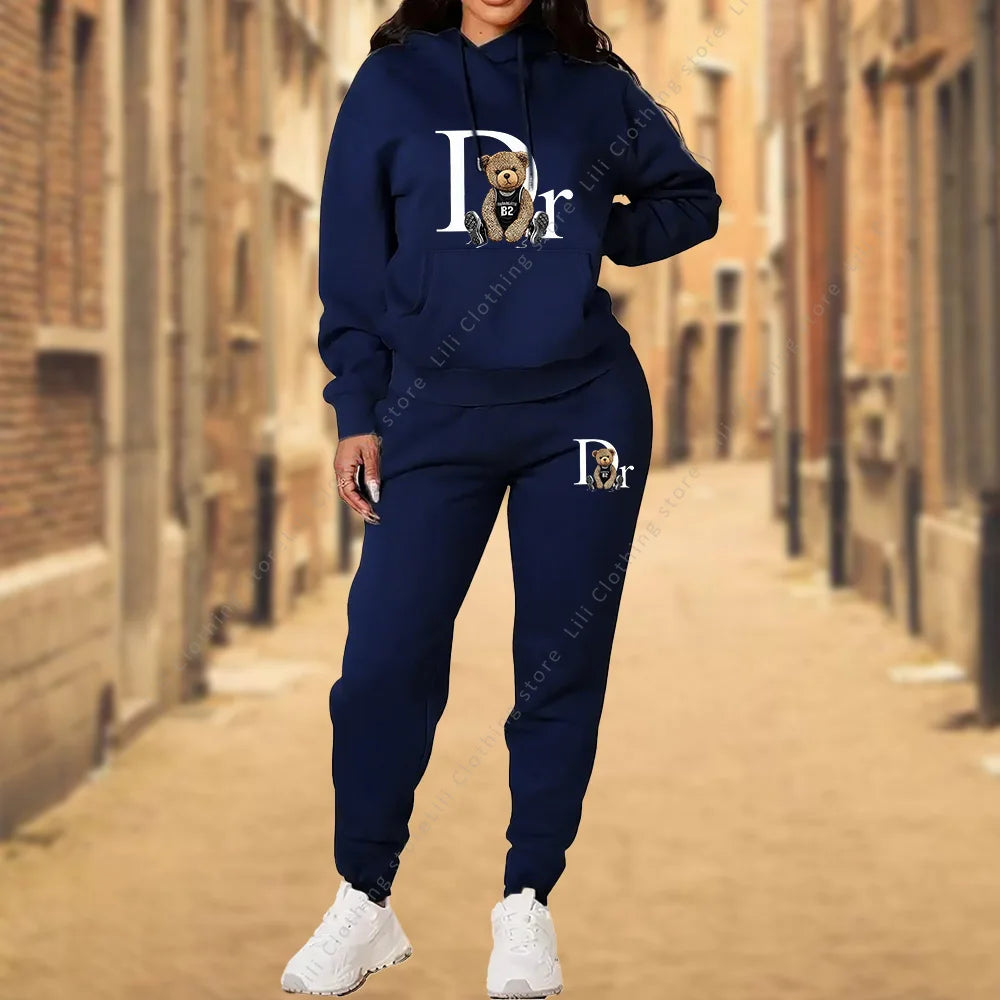 Women's TrackSuit Aesthetic Designer Clothes High quality Hoodies Sweatshirts Sweatpants 2 Piece Suit Sportwear Woman Pants Sets Viralgem Store