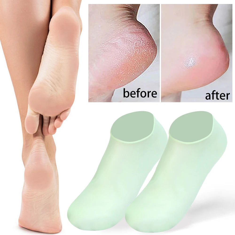 1/3pairs Silicone Moisturizing Foot Socks Anti Cracking Dry Dead Skin Foot Spa Tools Reusable Gel Stocking Protective Feet Cover Viralgem Store