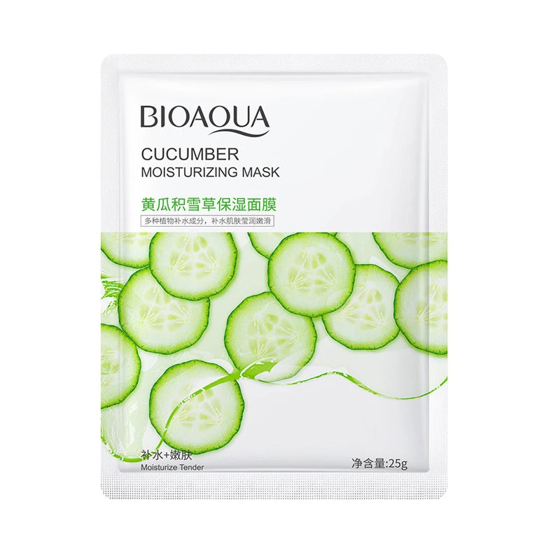 8pcs BIOAQUA Fruit Facial Masks Moisturizing Hydrating Brightening Anti-aging Face Mask Sheet Masks for Face Skin Care Viralgem Store