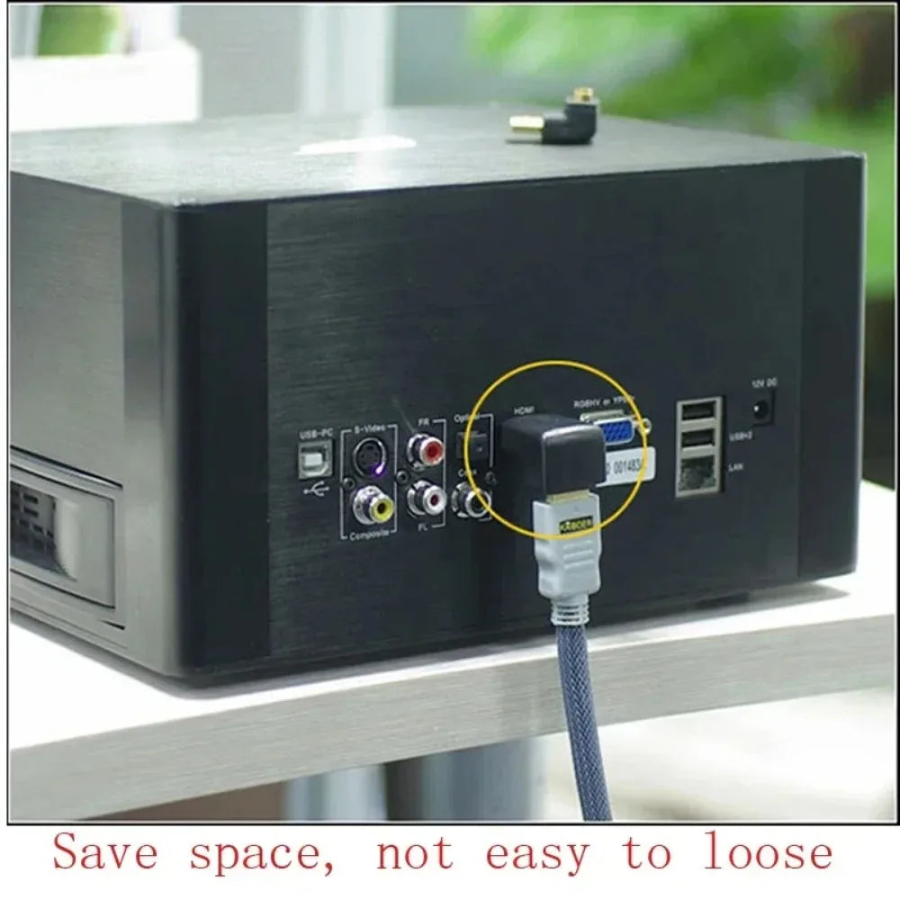 4K Adapter HDMI-compatible 90 Degree Right-angle Adapter HDMI 270 Degree HDMI Male To Female HDMI Elbow Connector Converter
