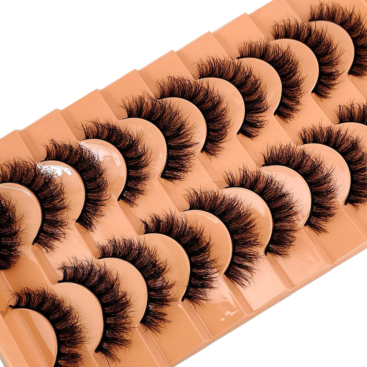 10 Pairs 3D Faux Mink Lashes Fluffy Soft Beauty Wispy Natural Short False Eyelashes Curly lashes Makeup Classic Thick eyelashes